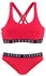 Elbsand Bustier-Bikini kontrastfarbenen Schriftzügen rot