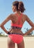 Elbsand Bustier-Bikini kontrastfarbenen Schriftzügen rot