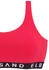 Elbsand Bustier-Bikini kontrastfarbenen Schriftzügen rot