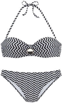Jette Bügel-Bandeau-Bikini schwarz weiß C