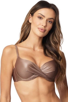 Vivisence Bikini Push-Up BH geblümt regulierbar klassisch 3222 braun glänzend