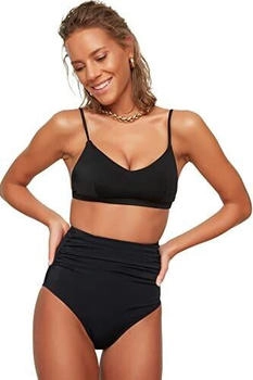 Trendyol Korsetts Hoher Taillenbikini Bikini Bottoms schwarz