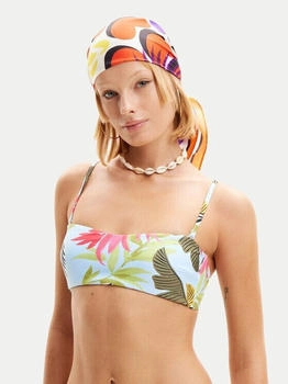 Desigual Swim Palms Bikini Top blau