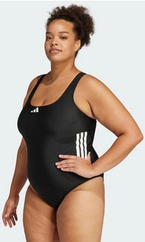 Adidas 3-Streifen C-Back Badeanzug - Gro&szlig;e Gr&ouml;&szlig;en Black / White (JN8151)