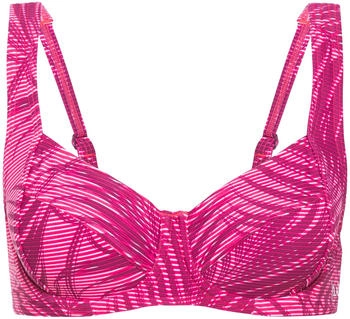 Lascana Bikinitop pink bordeaux weiß