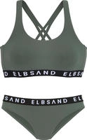 Elbsand Triangel-Bikini mit Markenschriftz&uuml;gen in Kontrastfarbe