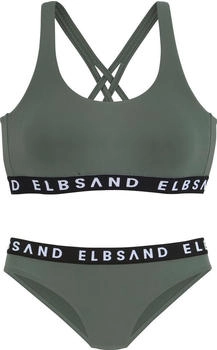 Elbsand Bustier-Bikini oliv