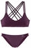 Bruno Banani Bustier-Bikini Zierbändern bordeaux