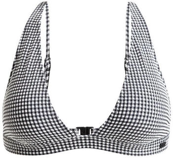 Roxy Gingham Elongated Triangle Bikini-Top anthracite