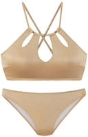 LASCANA Bustier-Bikini "Monaco" Mit Zierperlen am Dekollet&eacute;