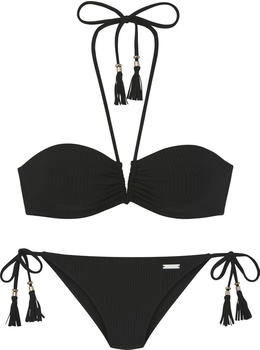 Elbsand Bandeau-Bikini schwarz