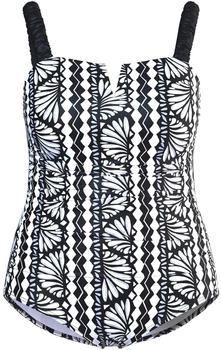 Ulla Popken Badeanzug schwarz offwhite