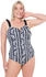 Ulla Popken Badeanzug schwarz offwhite