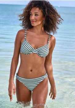 Venice Beach Bikini-Hose Summer oliv gestreift