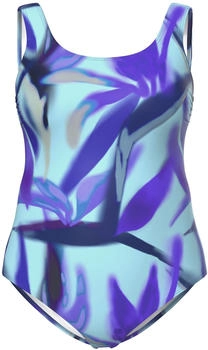Ulla Popken Softcups Rundhalsausschnitt Badeanzug aqua