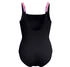 Speedo Shaping LunaLustre Printed Piece Badeanzug schwarz neonviolett