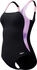 Speedo Shaping LunaLustre Printed Piece Badeanzug schwarz neonviolett