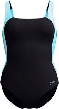 Speedo Shaping LunaLustre Printed Piece Badeanzug schwarz