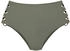 Lascana Highwaist-Bikini-Hose goldfarbene Zierringe oliv