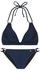 Jette Triangel-Bikini Giulia marine goldfarbener Glanzbeschichtung