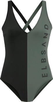 Elbsand Badeanzug schwarz oliv
