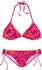 Venice Beach Triangel-Bikini Kensi mit kontrastfarbener Häkelkante orange-pink
