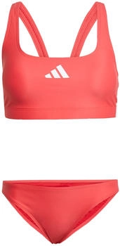 Adidas 3-Streifen V-Back Bikini Semi Lucid Red / White (JW3735)