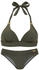 Lascana Triangel-Bikini Toni olive goldfarbenen Accessoires