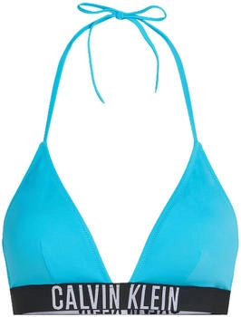 Calvin Klein triangle bikini-oberteil logo-bund cvj blau
