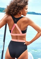 LASCANA ACTIVE Bustier-Bikini-Top "Janni" mit kontrastfarbenen Details