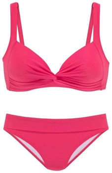 Lascana Damen Bikini himbeer schwarz 9411359