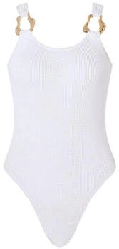 Moda Minx Badeanzug 'Scrunch' weiß