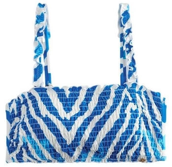 Next Fashion Bikinitop azur royalblau offwhite