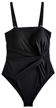 Next Fashion Badeanzug Bandeau-Badeanzug Twist-Detail schwarz