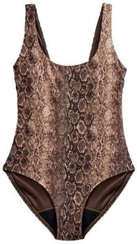 Next Fashion Damen Badeanzug kitt braun dunkelbraun