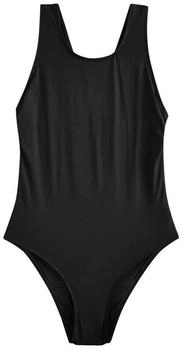 Next Fashion Badeanzug hohem Ausschnitt schwarz