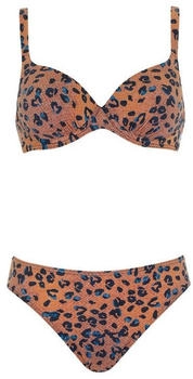 Olympia Beachfashion Bikini dunkelblau braun offwhite