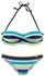 Venice Beach Bandeau-Bikini marine gelb gestreift