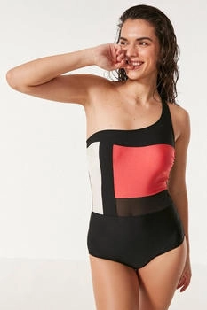 C&City Badeanzug rot schwarz weiß
