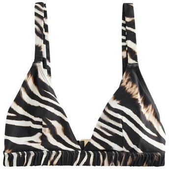 Next Fashion Geraffte Triangel-Bikini black animal