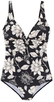 s.Oliver Badeanzug Lady floralem Design schwarz cream