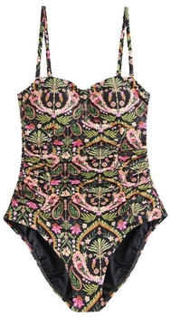 Next Fashion Shapingbadeanzug hellgrün pink schwarz
