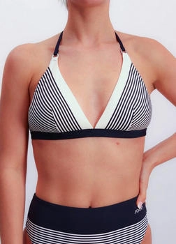 Joop! Triangel-Bikini-Top Stripes Träger zum Binden Streifen-Design