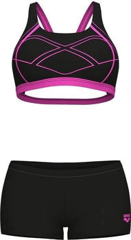 Arena Graphic Swimsuit Swim Pro Two Pieces schwarz shocking pink