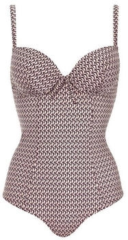Olympia Beachfashion Badeanzug weinrot weiß