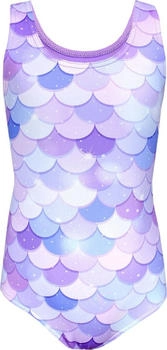 Aquarti Mädchen Badeanzug Ringerrücken Print meerjungfrau violett lila