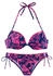 Venice Beach Push-Up-Bikini 'Kensi' marine pink bedruckt