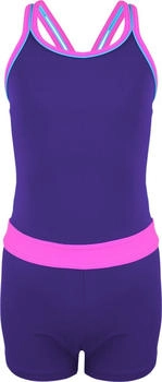 Aquarti Badeanzug Bein Racerback violett rosa