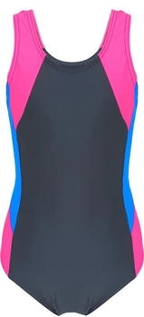 Aquarti Badeanzug Ringerrücken dunkelblau blau pink