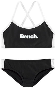 Bench Bustier-Bikini gekreuzte Tr&auml;ger schwarz wei&szlig;